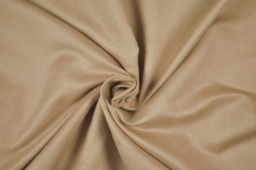 Gardinen- und Dekostoff Edelvelours - uni - Beige - 1,0 Meter Beige