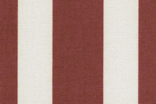 Markisen-/Outdoor-Stoff - wasserdicht - Blockstreifen - Bordeaux/Creme 