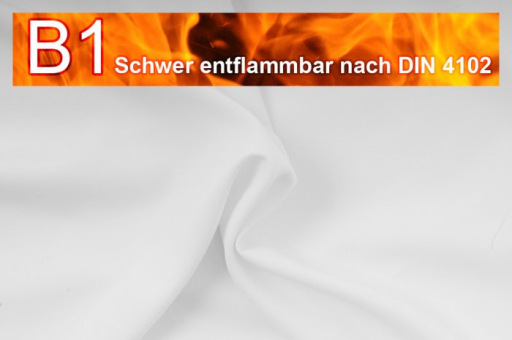 Allround Stoff - schwer entflammbar - Weiß - 3,0 Meter Weiß