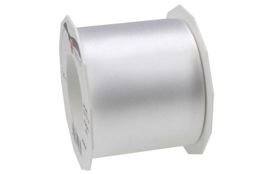 Satinband 72 mm - 25 m-Rolle Weiss