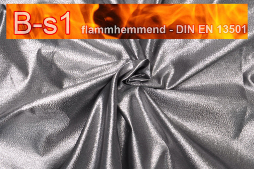 Lurex-Dekostoff - flammhemmend - 310 cm Silber