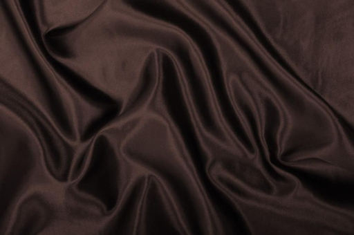 Bekleidungsstoff Satin - Seidentouch - Dunkelbraun - 1,0 Meter 
