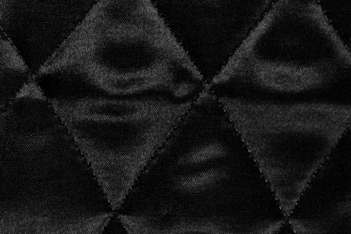 Steppfutter Satin - Uni Schwarz