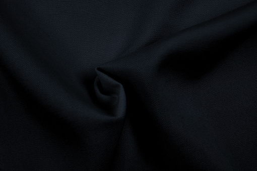 Twill Bekleidungs- und Deko-Stoff - Uni Nachtblau