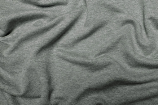 Kuschel-Sweat-Stoff - Uni Grau Melange