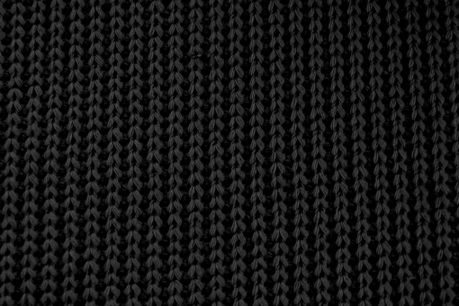 Rechtslinks-Strickstoff Schwarz
