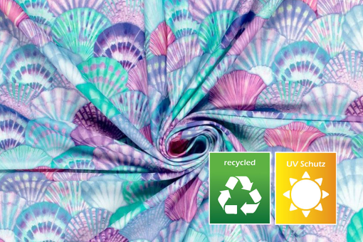Recycling-Badeanzugstoff - Seashell Dream 