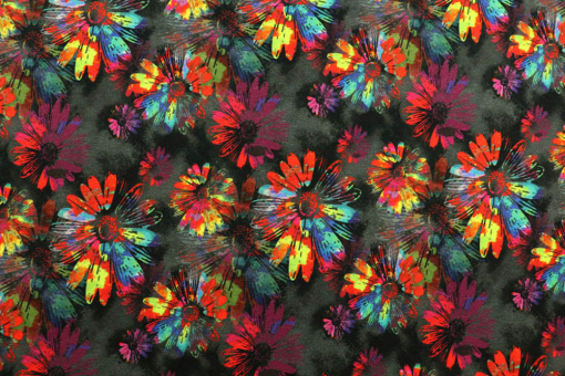 Alpen-Fleece Digitaldruck - Blüten-Kunst 
