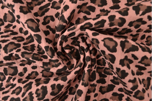 Musselin-Stoff - Leo-Love - Rosa 