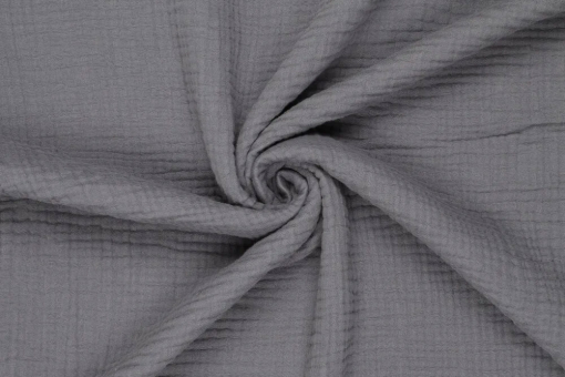 Double Gauze - Fransen - Grau 