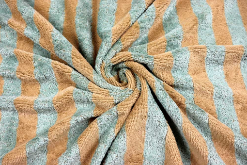 Frotteestoff Bambus - Salbei/Beige 