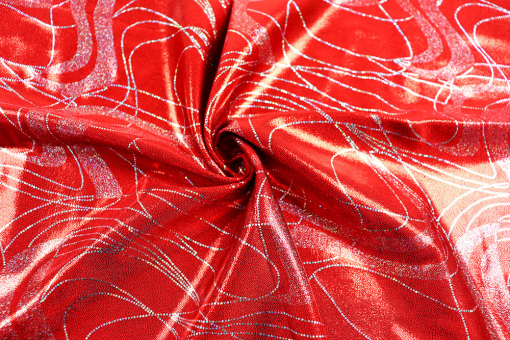 Tanzkleiderstoff Lycra - Flow - Rot 