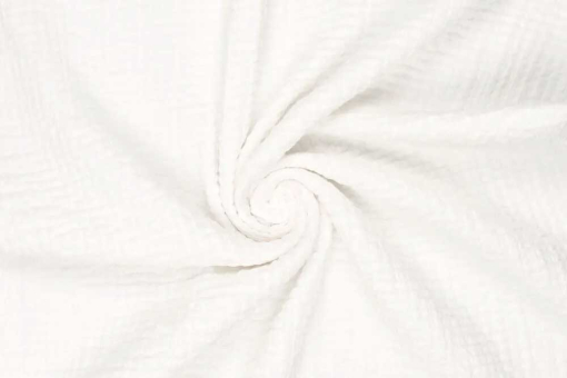 Double Gauze Stretch - Uni Weiß