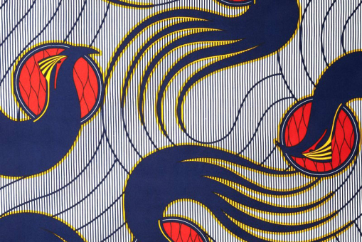 African Waxprint doppelseitig - Angola 