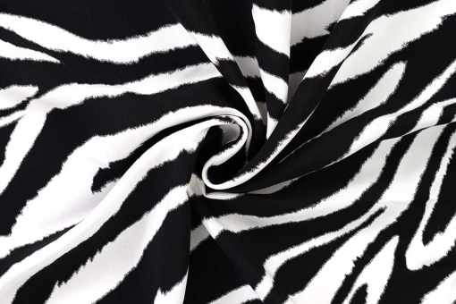 Viskose-Popeline - Zebra-Muster 