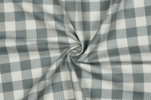 Baumwollflanell mit Karos - Salbei 