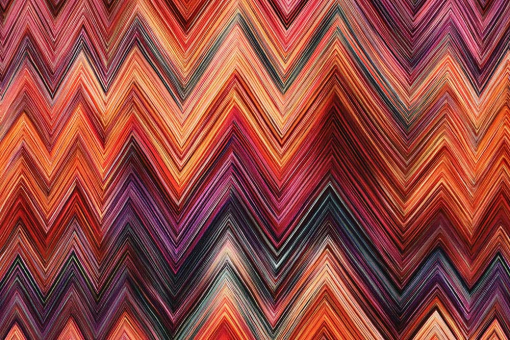 Viskose-Stoff mit grafischem Zickzack-Muster 