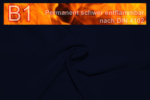 Blackout permanent schwer entflammbar - 1,0 Meter Nachtblau