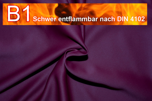 Blackout schwer entflammbar - 280 cm Aubergine