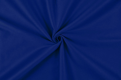 Baumwoll-Satin elastisch - Uni Blau