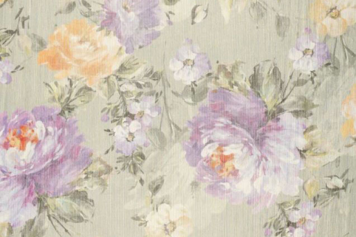 Baumwolle Luxury - Glanzeffekt - Romantic Flowers 