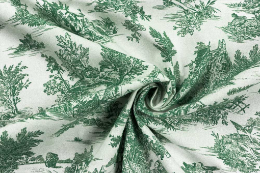 Baumwollstoff Toile - 280 cm - Erntedank - Grün 
