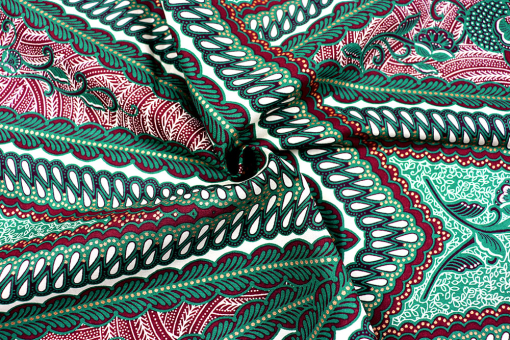 African Waxprint Style - Grün 