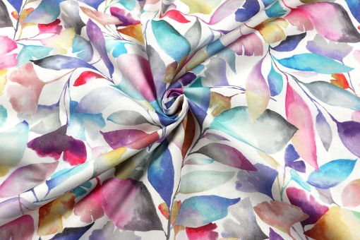 Baumwollstoff Digitaldruck - 280 cm - Watercolour Leaves 