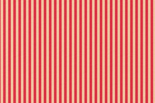 Baumwollstoff mit Streifen - Rot/Creme 
