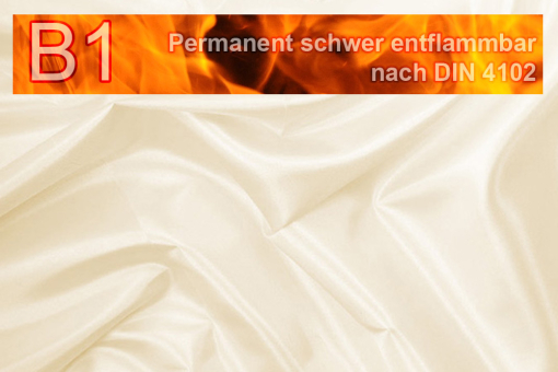 Taftstoff permanent schwer entflammbar - 310 cm Creme