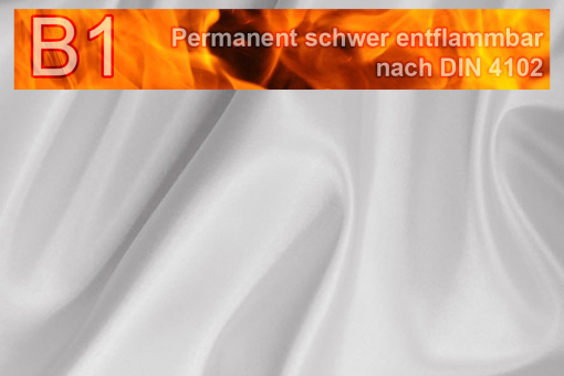 Taftstoff permanent schwer entflammbar - 310 cm Hellgrau