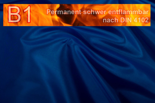 Taftstoff permanent schwer entflammbar - 310 cm Nachtblau