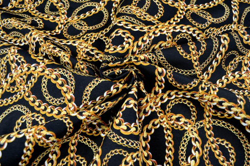Deko-Stoff - Gold Chains - 280 cm breit 