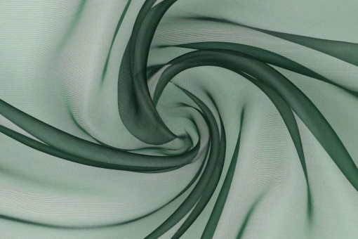Organza-Stoff - 300 cm Tannengrün