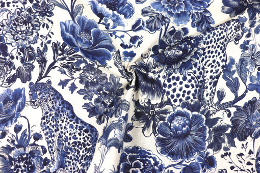 Deluxe Dekostoff mit Leoparden-Toile 