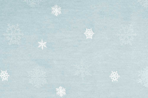 Jacquard-Dekostoff zweiseitig - Schneeflocken - Hellblau/Eisblau 