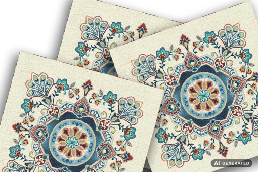 Kissenpanel - Gobelin - Majolika Ornament 