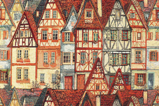 Dekostoff Gobelin - Altstadt Zauber 