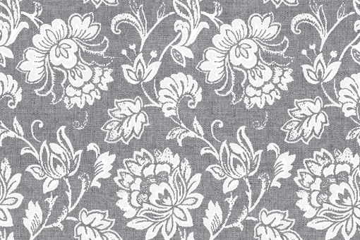 Deko-Outdoorstoff - Tropic Flower - Grau 
