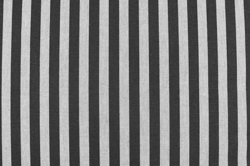 Dekostoff Leinenoptik mit Streifen - Natur/Schwarz 