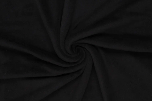 Stretch-Fleece - Uni Schwarz