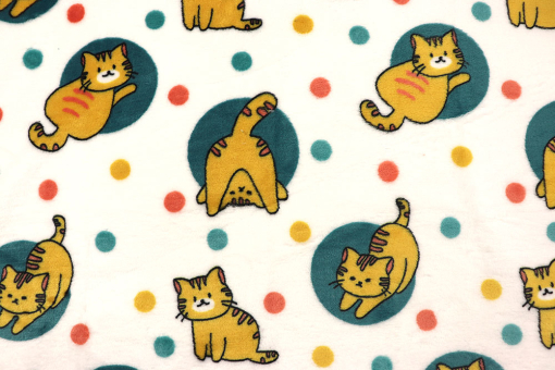 Kuscheliger Fleece mit süßen Katzen 