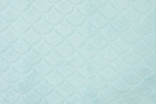 Fleece mit Schuppenmuster - Aqua 