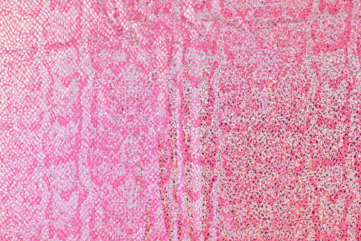 Tanzkleiderstoff - Hologramm-Effekt - Schlangenhaut Pink 