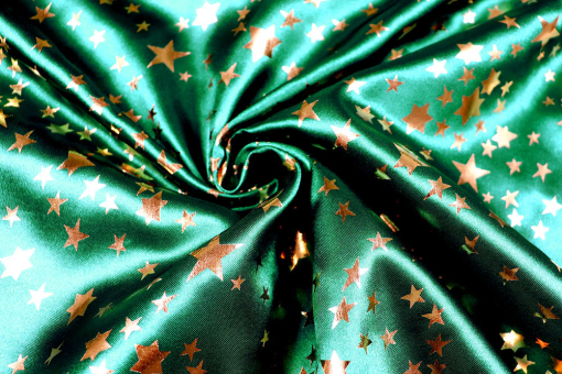 Satin - Funkelsterne Tannengrün