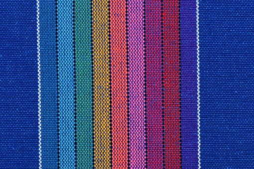 Kostüm- und Dekostoff - Colorful Stripes - Blau 