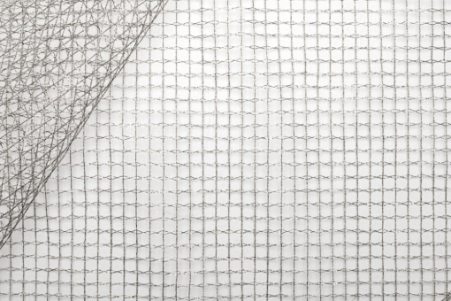 Glitzer-Netzstoff - Silber 