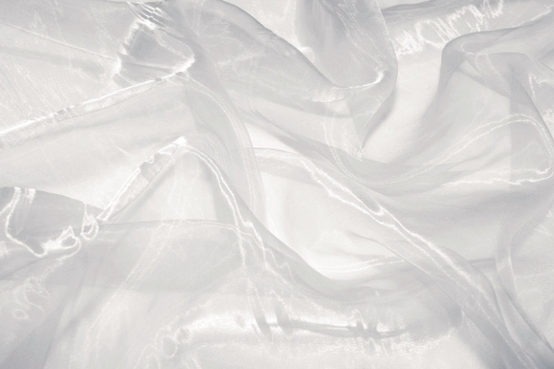 Organza-Stoff glänzend Silber