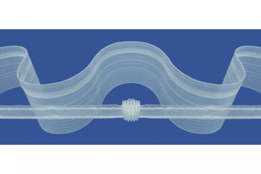 Wellenband m. Steg - 2-fache Stoffmenge - 10 cm breit 