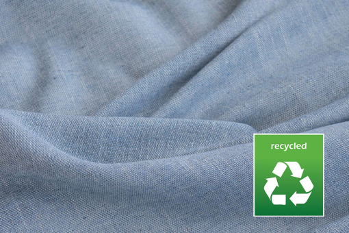 Gardinenstoff aus recycelten Jeans - Uni - 300 cm 